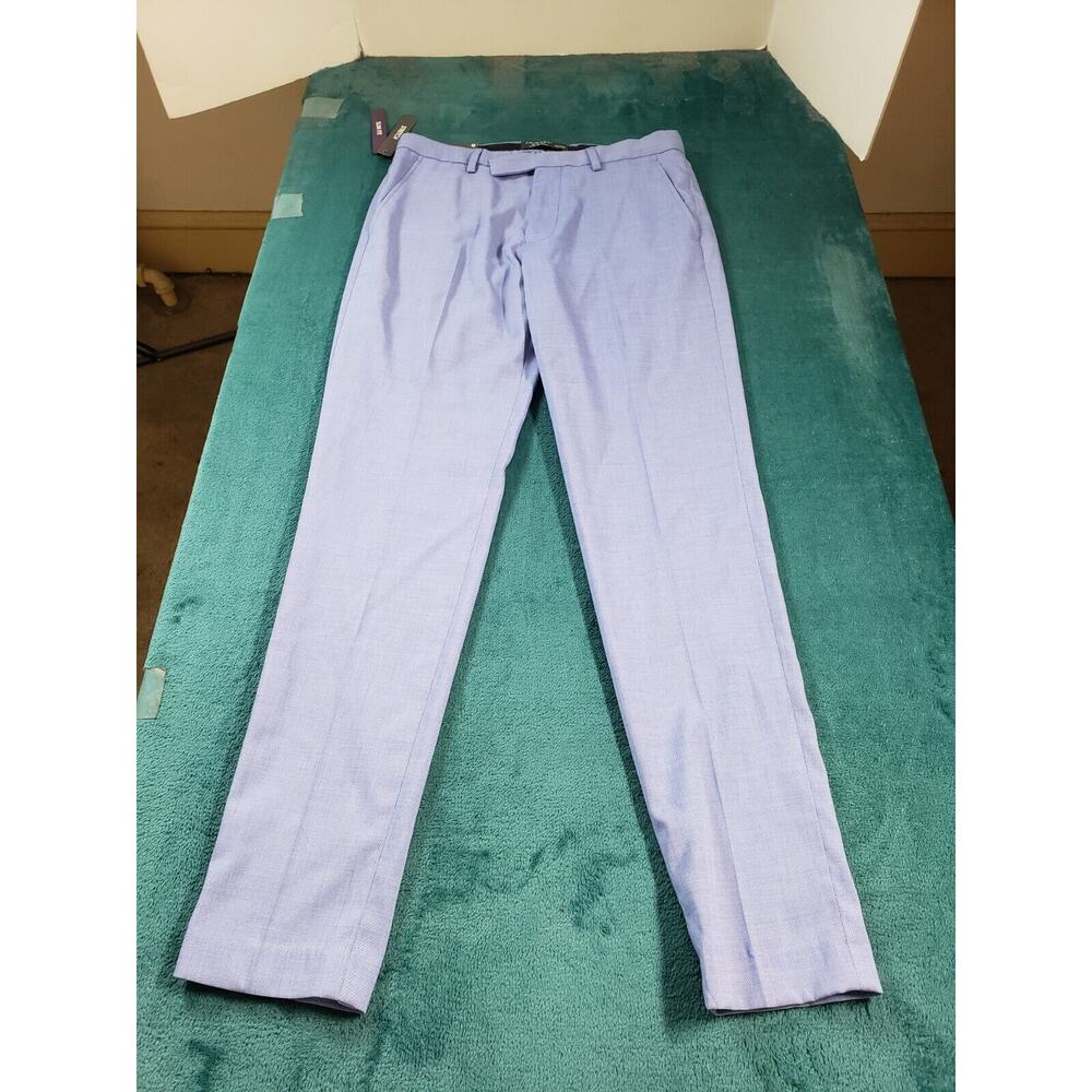 Primark Dress Pants 30x32 Mens Blue Career Work Formal Slim Stretch Straight NWT
